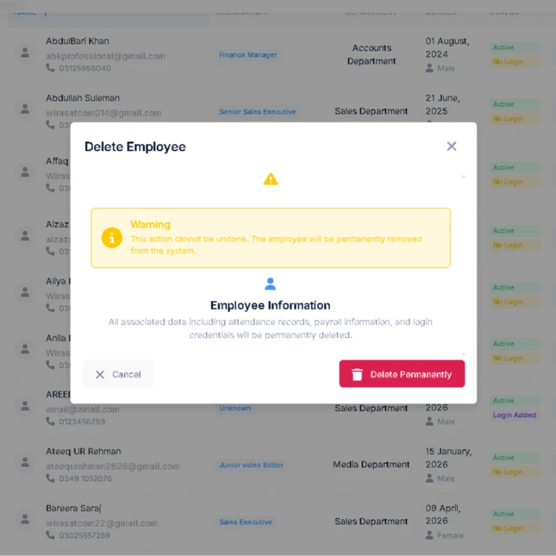 Website announcement